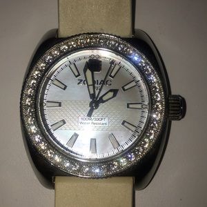 Crystal zodiac Swiss desert falcon watch